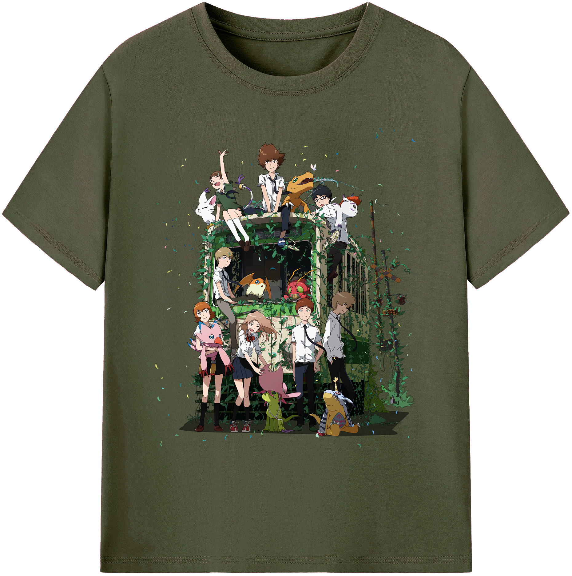 （画像用） Digimon デジタルモンスター/デジモン 綿100％ メンズ半袖Tシャツ｜肌触りやわらか＆通気性
